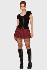 Eye C U Cap-Sleeve Top