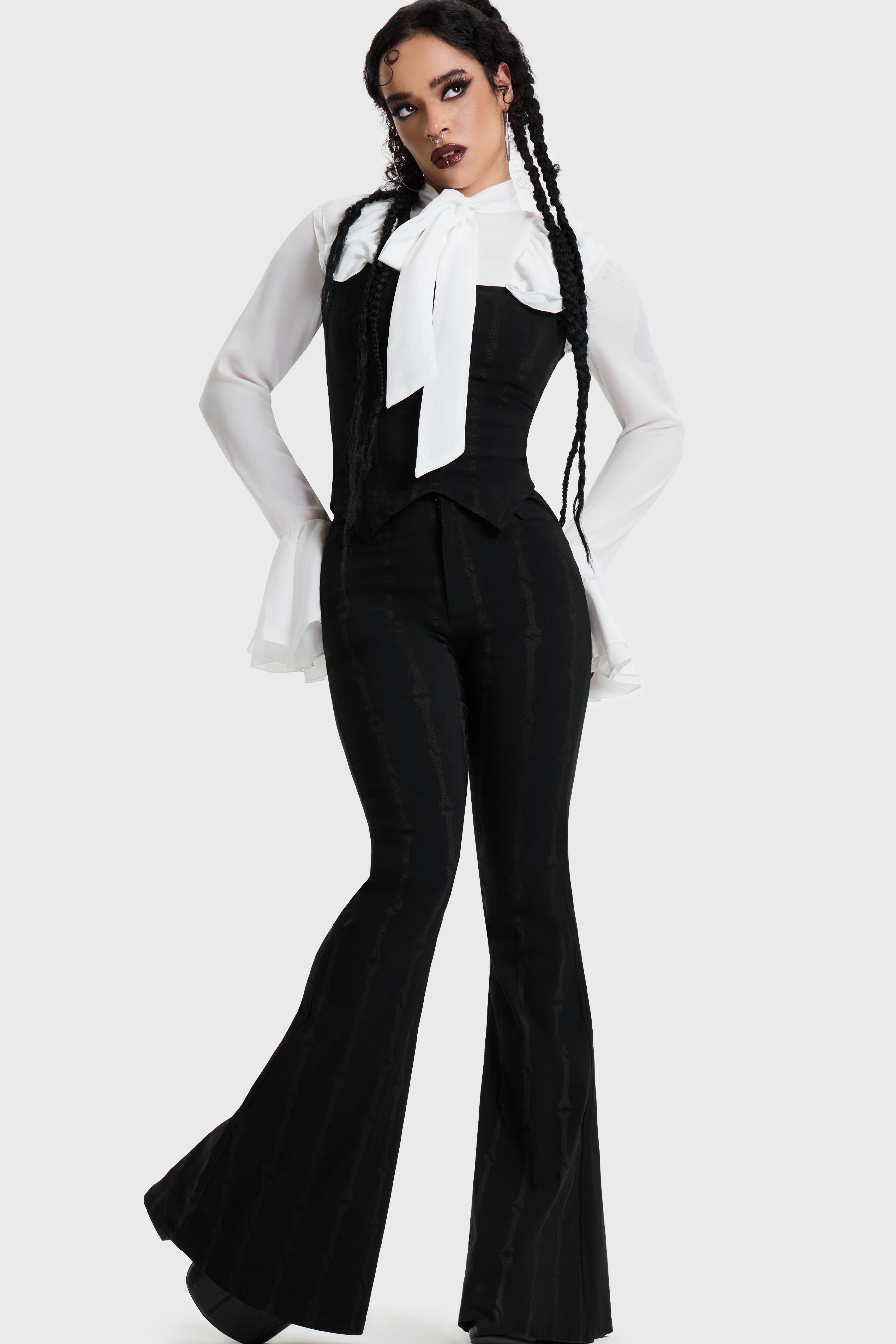 BONE STRIPE FLARES