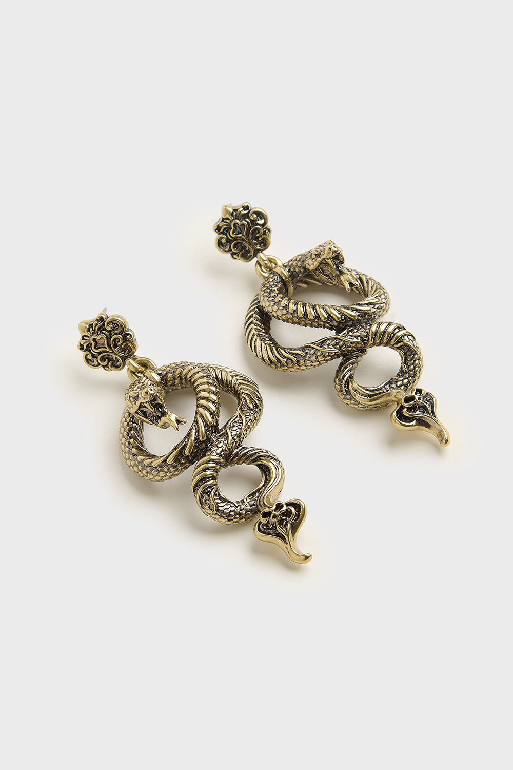 Deadly Coil Earrings Gold