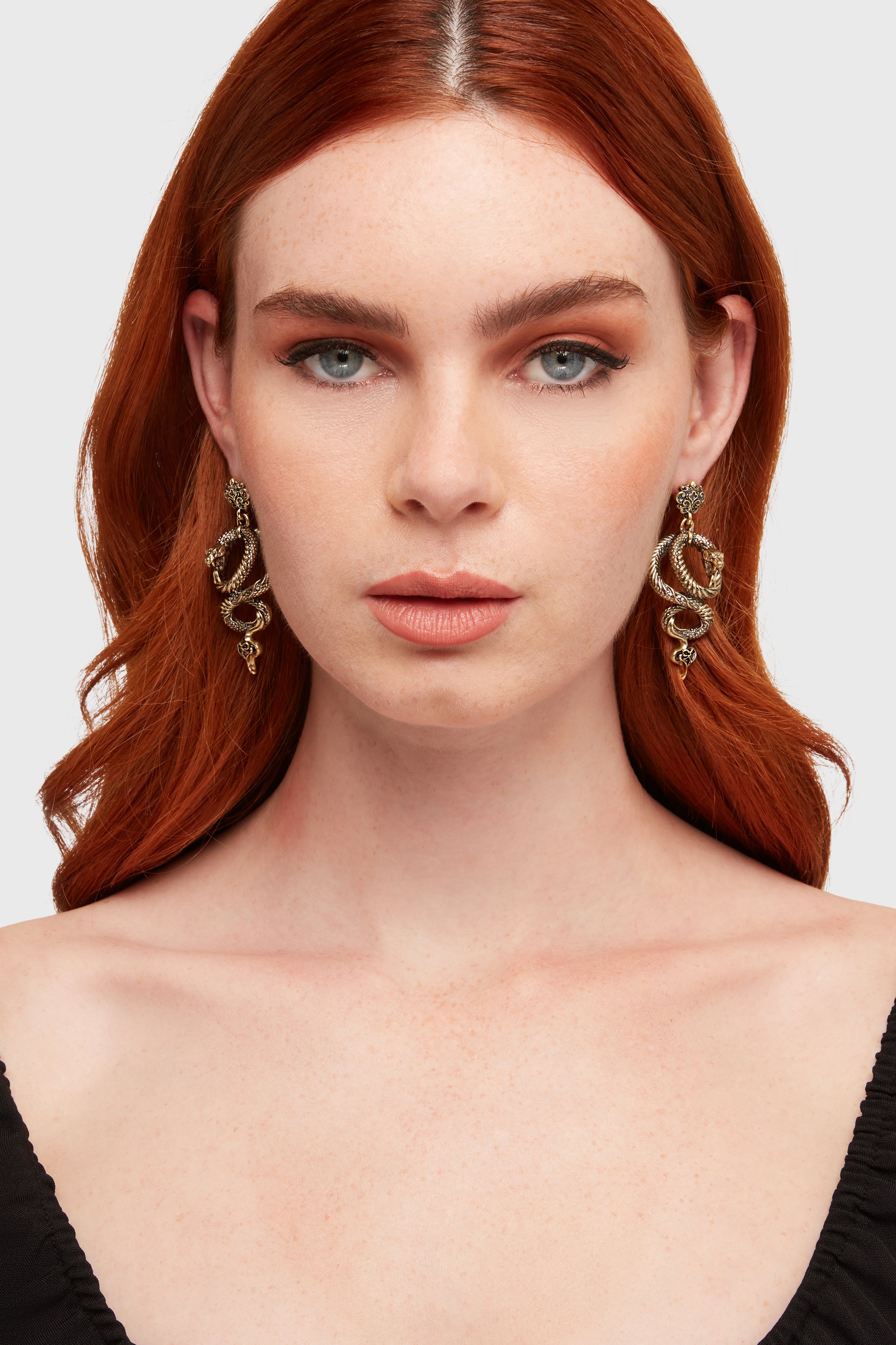 Deadly Coil Earrings Gold