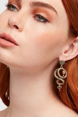 Deadly Coil Earrings Gold