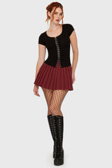 Eye C U Cap-Sleeve Top