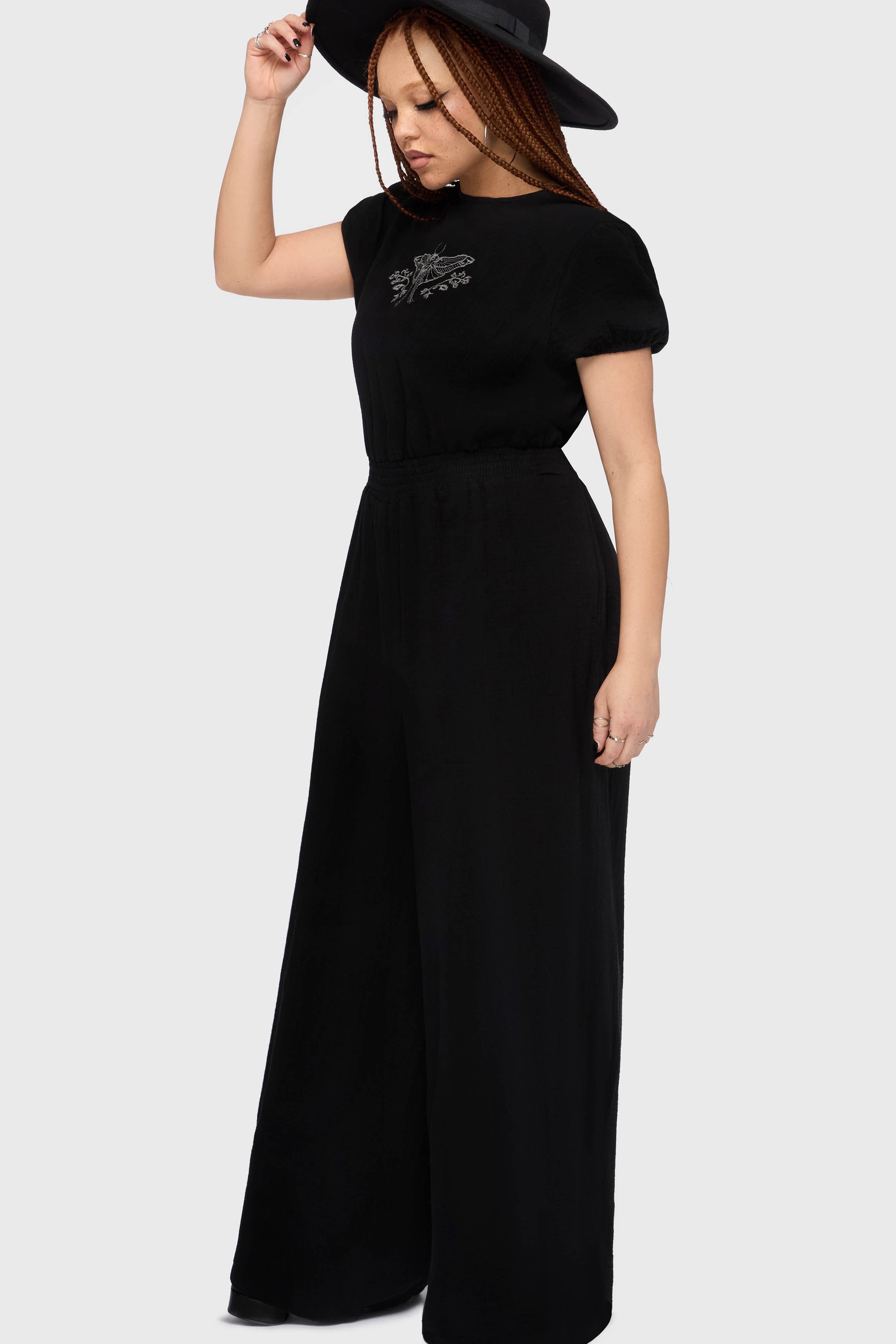 Gaia Adorned Embroidered Jumpsuit