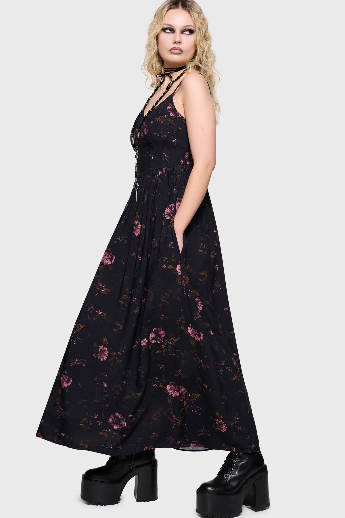 Junniper Maxi Dress BLACK/PINK