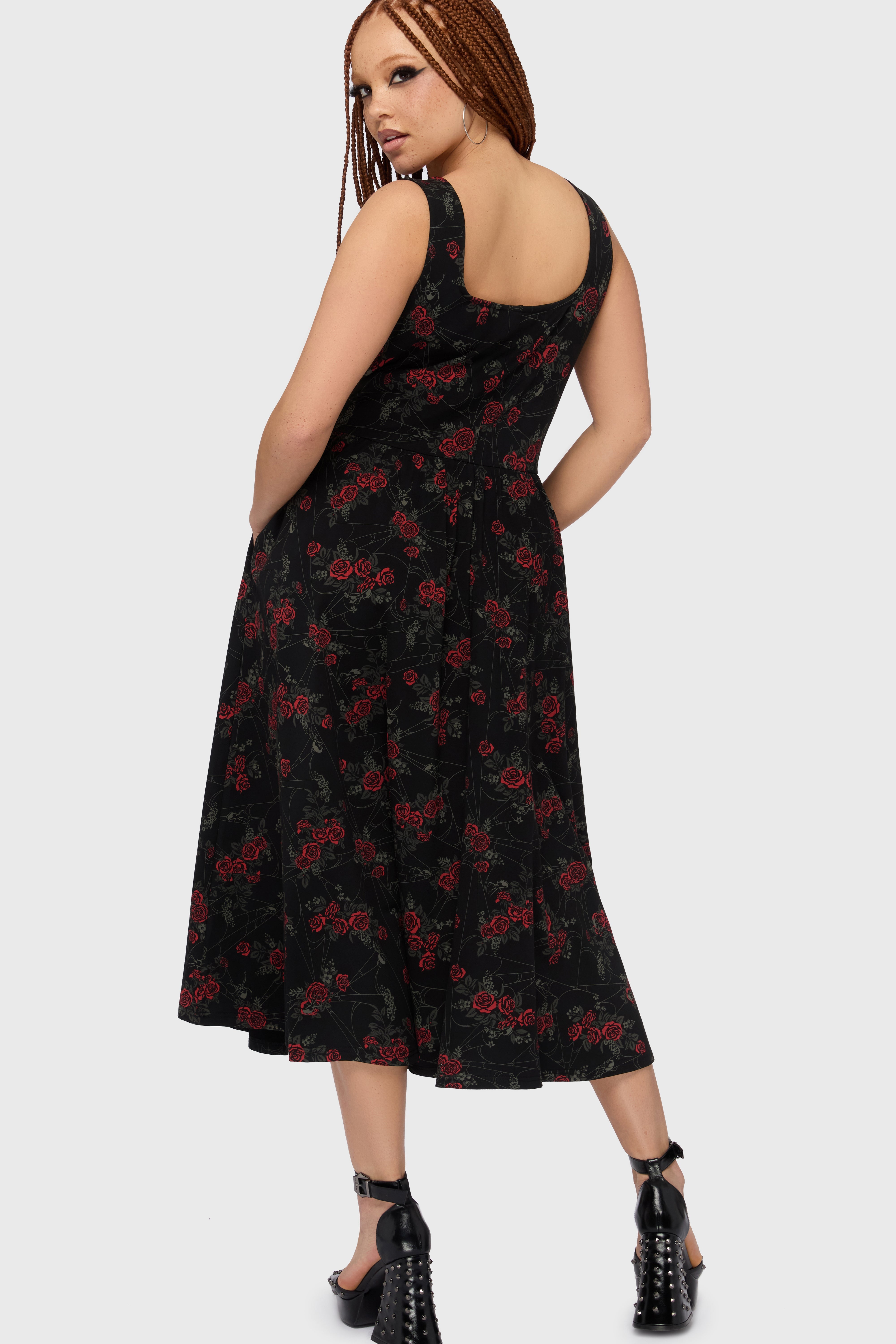 Poisoned Rose Midi Dress