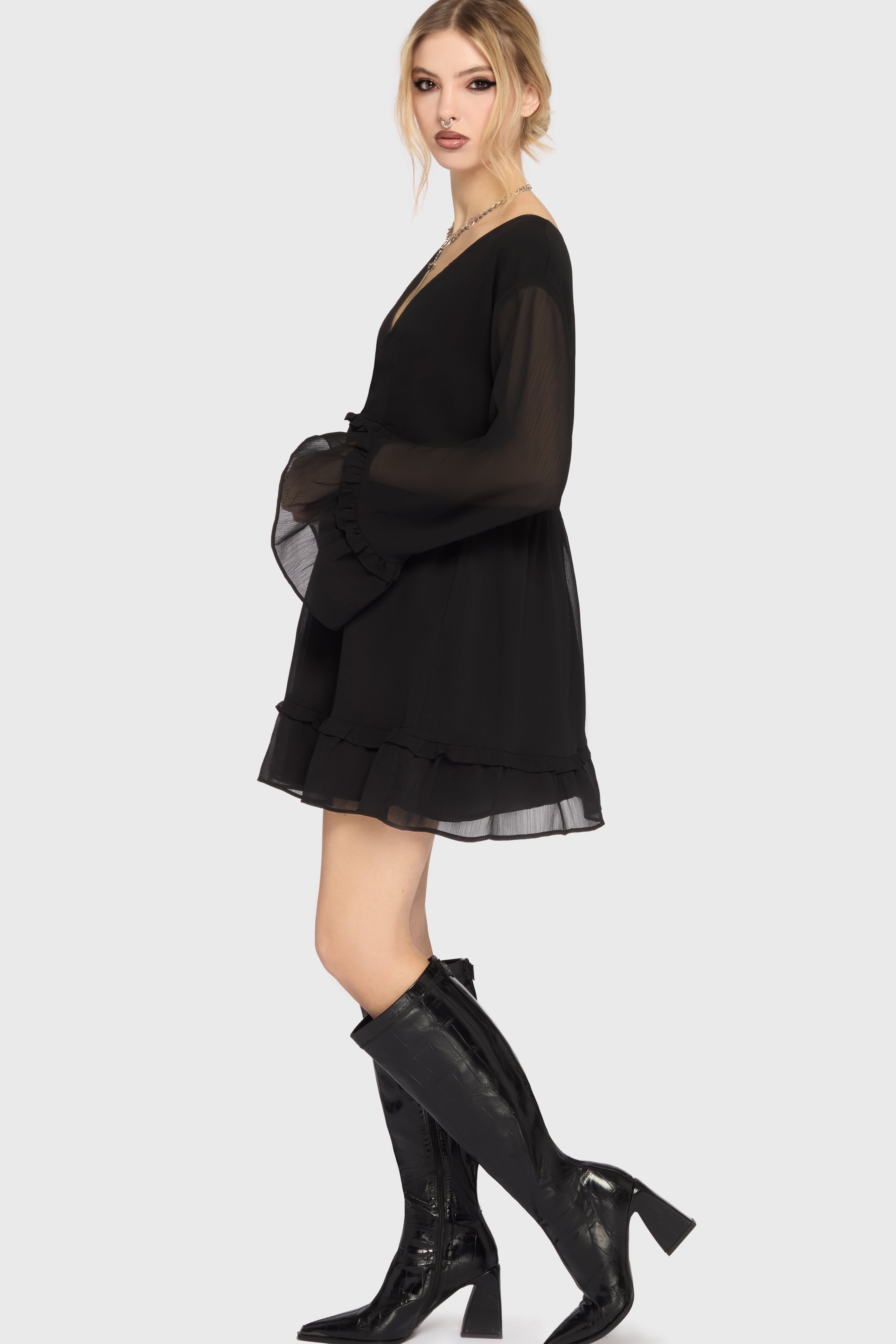Seraph In Ash Mini Dress BLACK